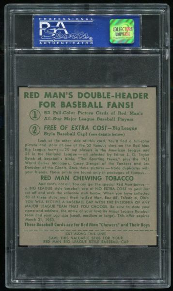 1952 Red Man Tobacco #9 Monte Irvin PSA 8