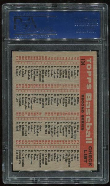 1958 Topps #134 Phillies Team PSA 9