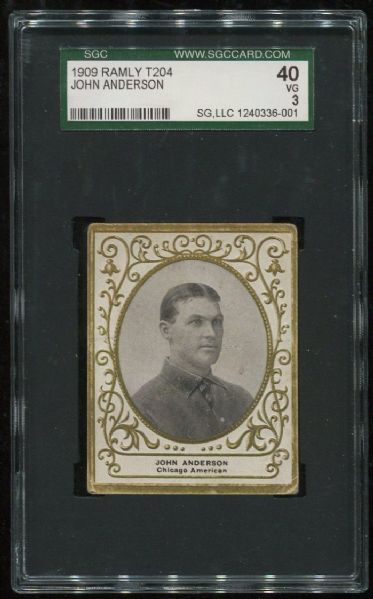 1909 T204 Ramly John Anderson SGC 40