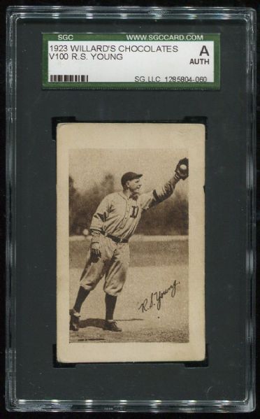 1923 V100 Willard's Chocolates Ross Young SGC Authentic