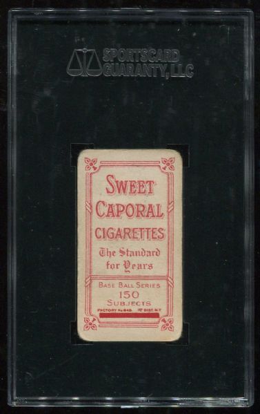 1909-11 T206 Sweet Caporal Christy Mathewson White Cap Fact 649 Overprint SGC 30