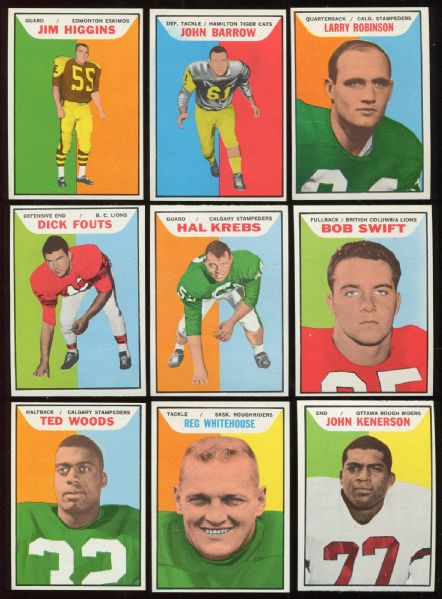 1965 Topps CFL Lot of 32 Assorted with 6 PSA Graded