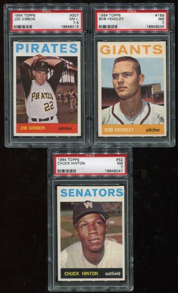1964 Topps Lot of 6 Assorted PSA 7 & 7.5