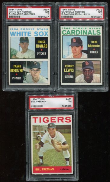 1964 Topps Lot of 6 Assorted PSA 7 & 7.5