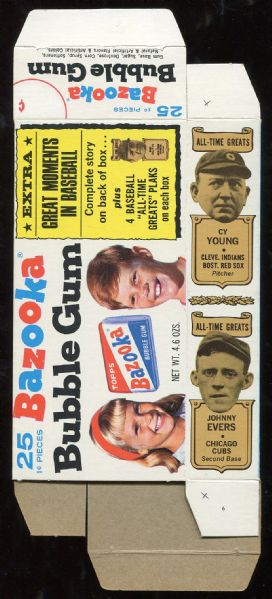 1969 Bazooka Full Uncut Box - Walter Johnson