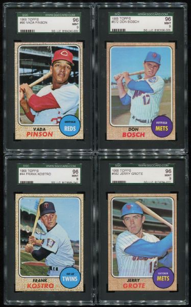 1968 Topps Lot of 4 Assorted SGC 96