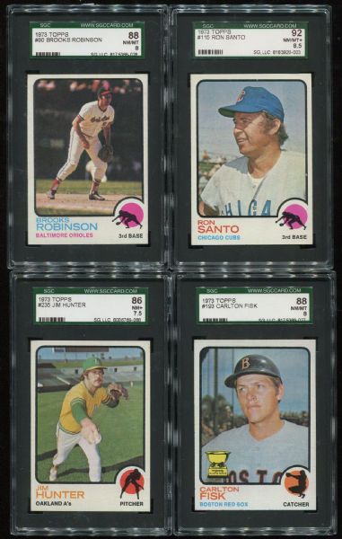 1973 Topps Lot of 4 Hall of Famers SGC Graded