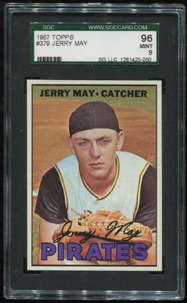 1967 Topps #379 Jerry May SGC 96