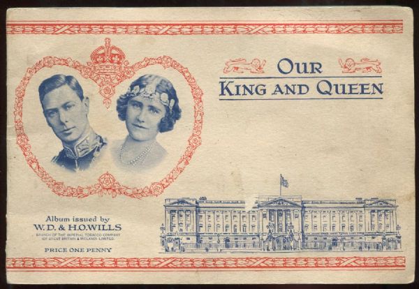1937 W.D. & H.O. Wills 'Our King & Queen' Complete Album & 50 Card Set