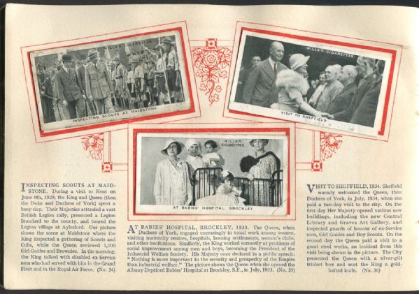 1937 W.D. & H.O. Wills 'Our King & Queen' Complete Album & 50 Card Set