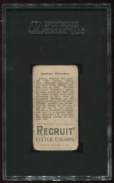 1912 T207 Recruit Arthur Fletcher SGC 30