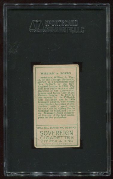 1911 T205 Sovereign William Foxen SGC 30