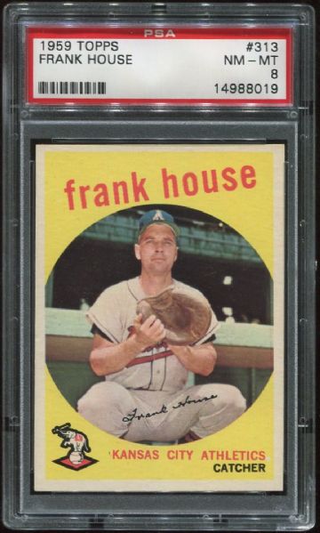1959 Topps #313 Frank House PSA 8
