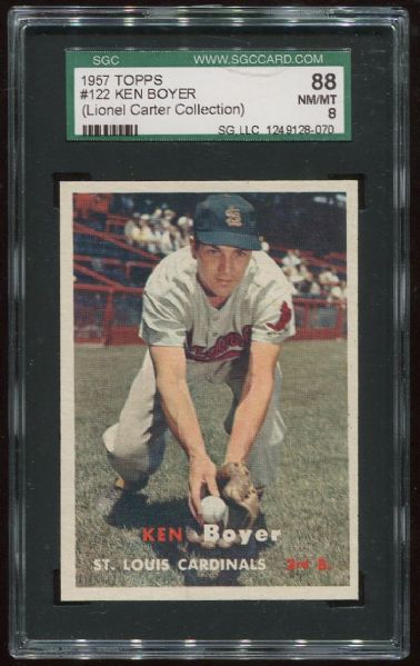 1957 Topps #122 Ken Boyer SGC 88