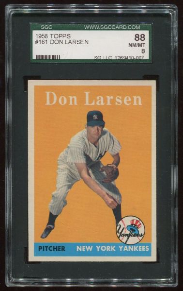 1958 Topps #161 Don Larsen SGC 88
