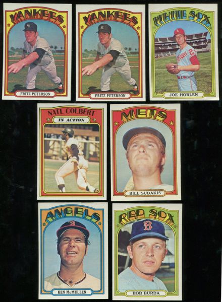1972 Topps Lot of 15 Semi-High & High Numbers