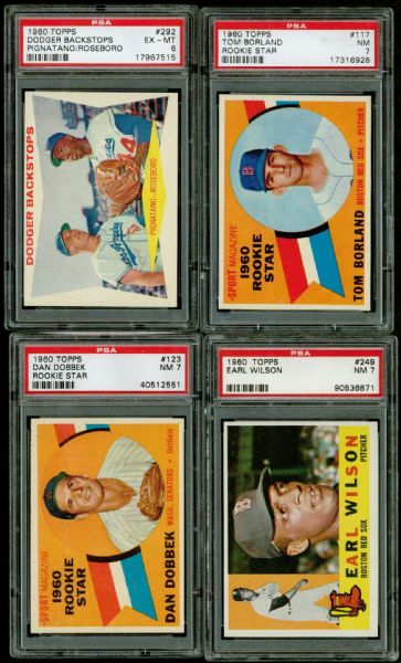 1960 Topps Lot of 10 Assorted PSA & BVG Graded