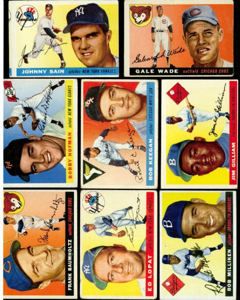 1955 Topps Lot of 8 Different with High Numbers