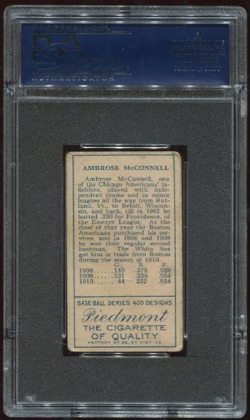 1911 T205 Piedmont Amby McConnell PSA 3.5