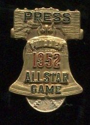1952 Philadelphia Phillies All-Star Game Press Pin