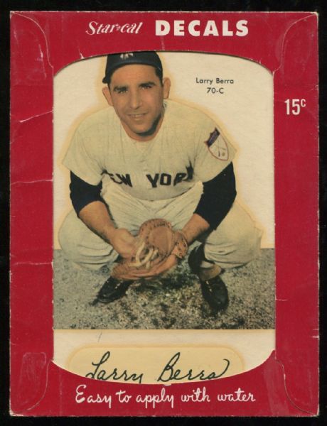 1952 Star Cal Decal #70-C Yogi Berra