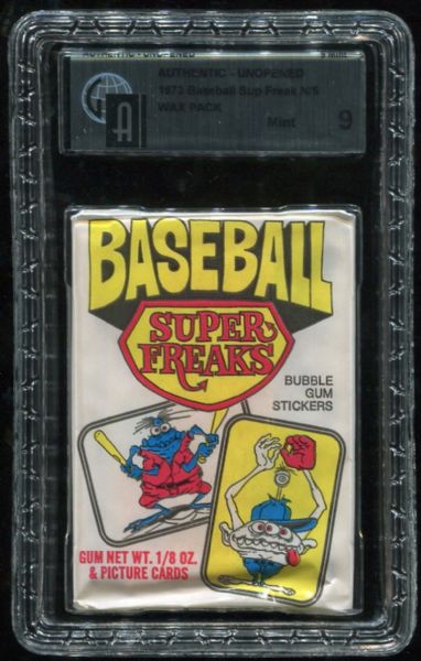 1973 Baseball Super Freaks Unopened Wax Pack GAI 9