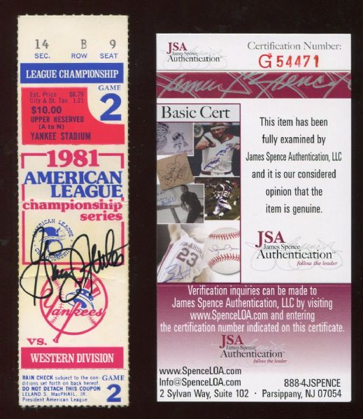 1981 American League Championship Series Ticket Signed by Graig Nettles JSA