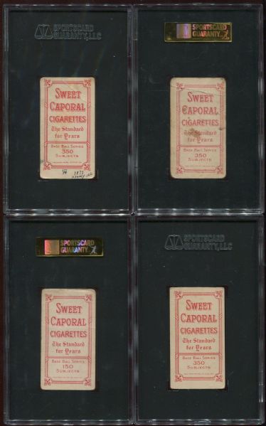 1909-11 T206 Sweet Caporal Lot of 8 Assorted SGC 10