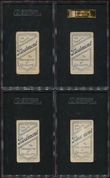 1909-11 T206 Piedmont Lot of 12 Assorted SGC 10