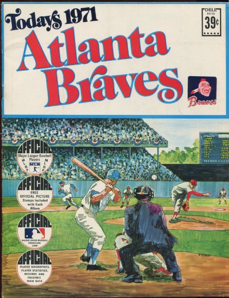 1971 Dell Stamps Atlanta Braves Complete Booklet