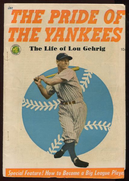 1949 Pride of the Yankees Life of Lou Gehrig Magazine Cover