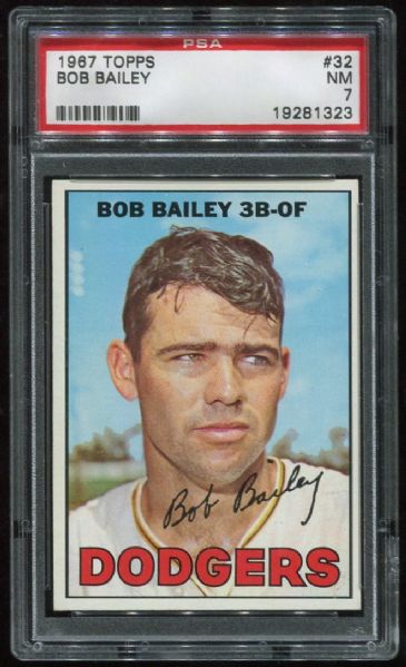 1967 Topps #032 Bob Bailey PSA 7