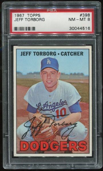1967 Topps #398 Jeff Torborg PSA 8