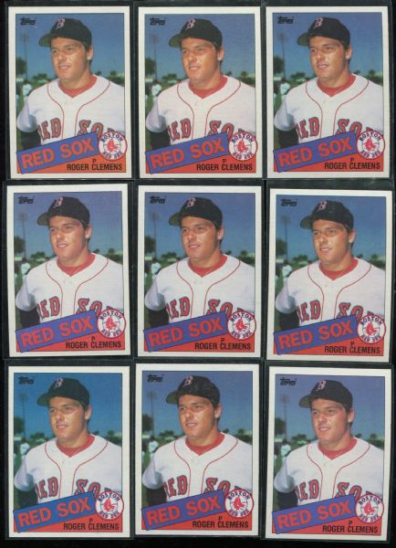 1985 Topps #181 Roger Clemens Rookie Lot of 10