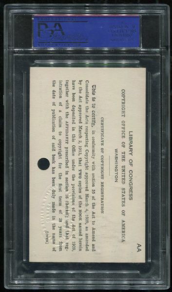 1934 Goudey #47 John Frederick Copyright Card PSA Authentic