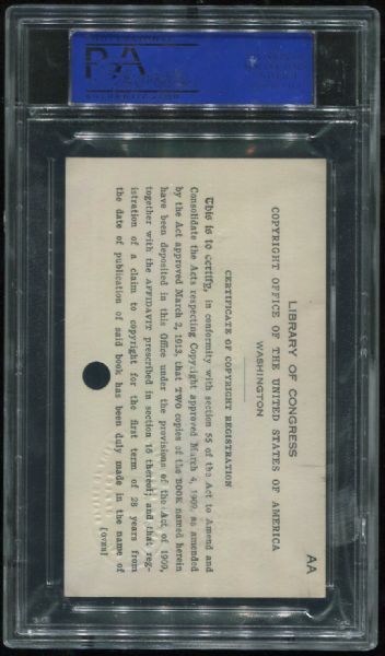 1934 Goudey #46 Joe Stripp Copyright Card PSA Authentic