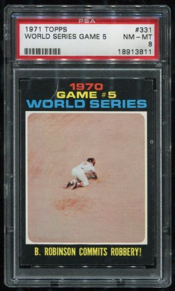 1971 Topps #331 World Series Game 5 PSA 8