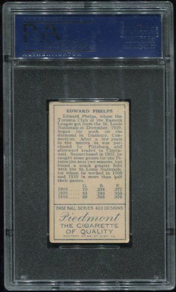1911 T205 Piedmont Edward Phelps PSA 4