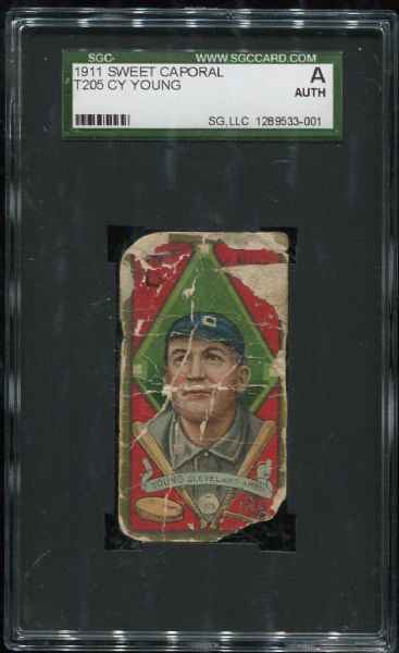 1911 T205 Sweet Caporal Cy Young SGC Authentic