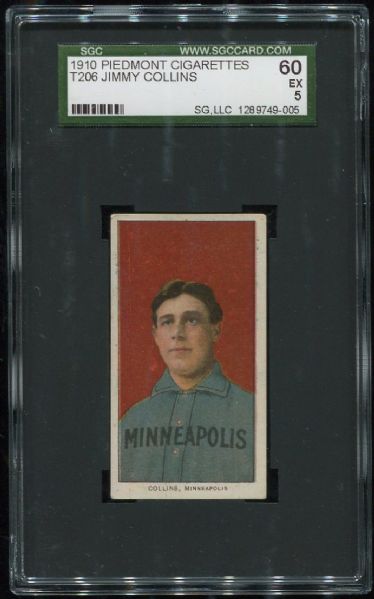 1909-11 T206 Sweet Caporal Jimmy Collins SGC 60