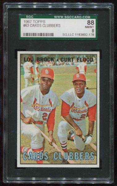 1967 Topps #63 Cards Clubbers SGC 88