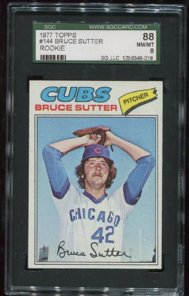 1977 Topps #144 Bruce Sutter Rookie SGC 88