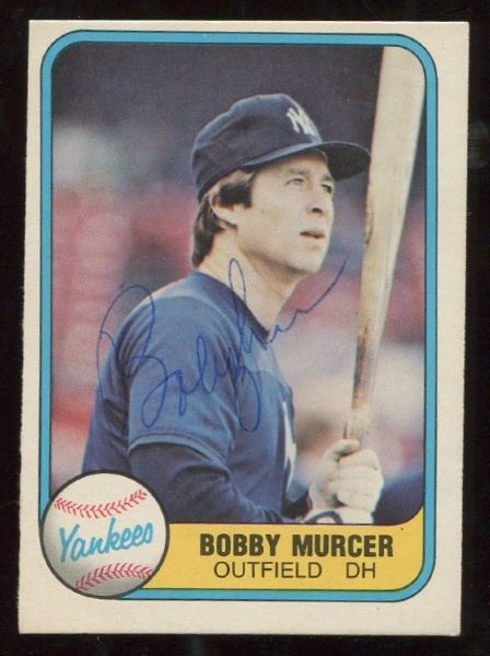 1981 Fleer #94 Bobby Murcer Autographed JSA
