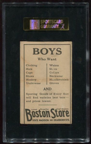 1917 Boston Store #50 Art Fletcher SGC Authentic