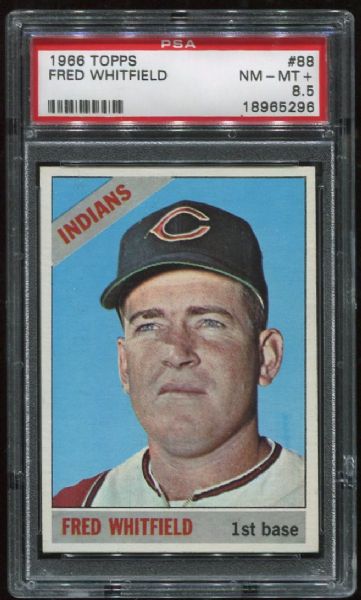 1966 Topps #088 Fred Whitfield PSA 8.5