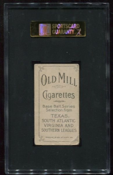 1909-11 T206 Old Mill George Manion Southern Leaguer SGC 30
