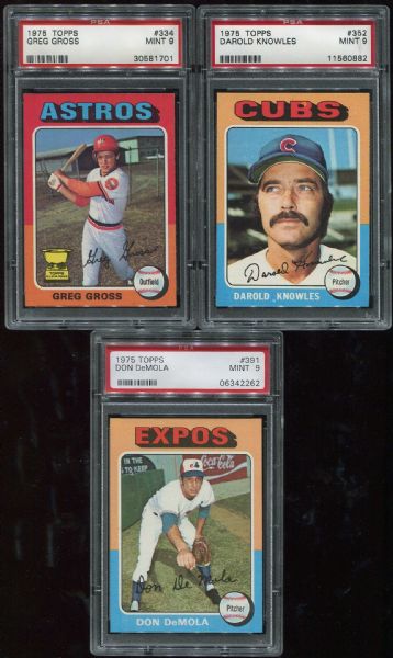 1975 Topps Lot of 7 Assorted PSA 9