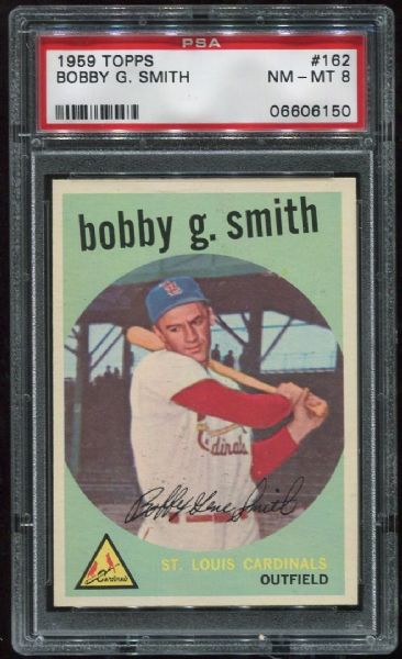 1959 Topps #162 Bobby G Smith PSA 8