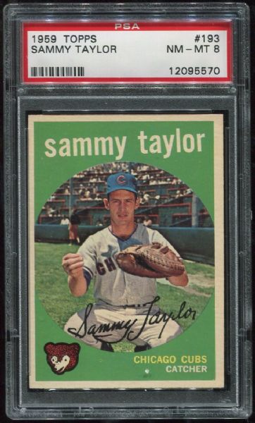 1959 Topps #193 Sammy Taylor PSA 8