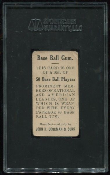 1909 E92 Dockman & Sons Gum Hugh Jennings SGC 20